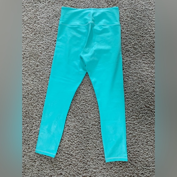 ZYIA Turquoise Metallic Plus Light n Tight Hi-rise 7/8 Legging Size 6-8 - Picture 5 of 5